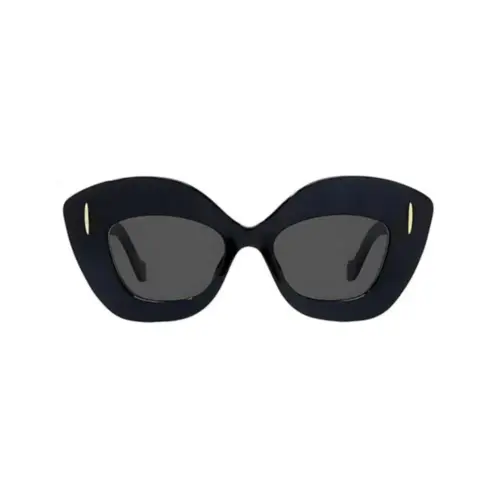 Óculos de Sol Loewe LW40127I_4801A Acetato Preto com lentes na cor Cinza