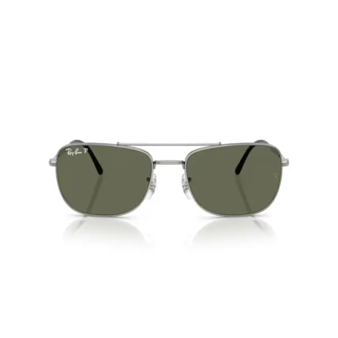 Óculos de Sol Ray-Ban 0RB3755 004/5859 Metal Chumbo com lentes na cor Verde Polarizado 2