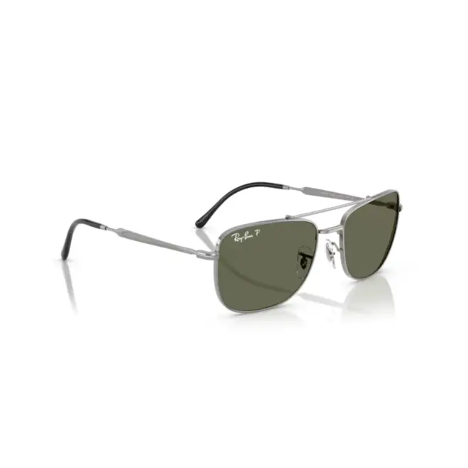 Óculos de Sol Ray-Ban 0RB3755 004/5859 Metal Chumbo com lentes na cor Verde Polarizado 3