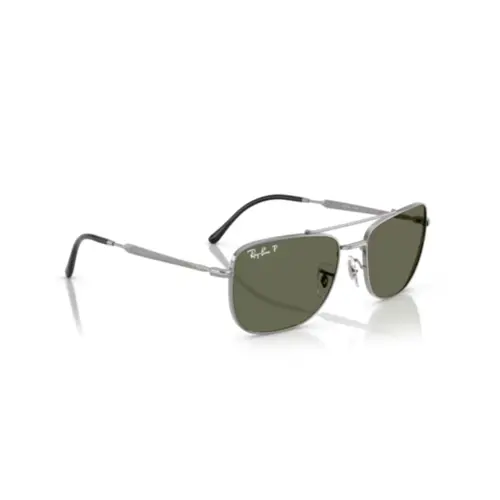 Óculos de Sol Ray-Ban 0RB3755 004/5859 Metal Chumbo com lentes na cor Verde Polarizado