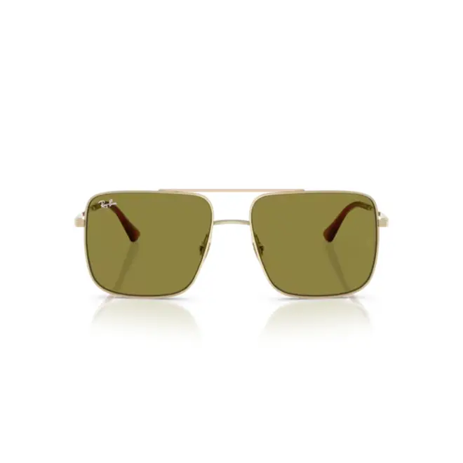 Óculos de Sol Ray-Ban Ari 0RB3758 9213/256 Metal Dourado com lentes na cor Verde 2