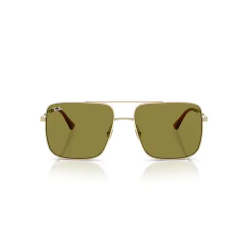 Óculos de Sol Ray-Ban Ari 0RB3758 9213/256 Metal Dourado com lentes na cor Verde