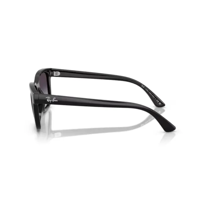 Óculos de Sol Ray-Ban 0RB4448L 601/8G56 Acetato Preto com lentes na cor Cinza Degradê 4