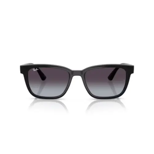 Óculos de Sol Ray-Ban 0RB4448L 601/8G56 Acetato Preto com lentes na cor Cinza Degradê