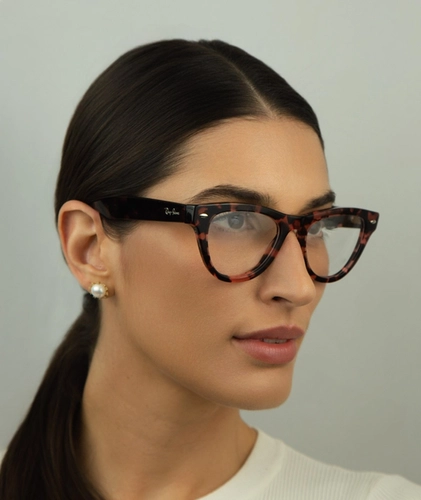 Óculos de Grau Ray-Ban 0RX5510 8118 52 Acetato Rosa Mesclado