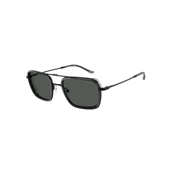 Óculos de Sol Emporio Armani 0EA2162 30018754 Metal Preto Fosco com lentes na cor Fumê 1