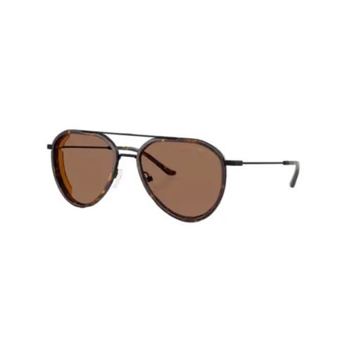 Óculos de Sol Emporio Armani 0EA2163 30017356 Metal Preto e Marrom Mesclado com lentes na cor Marrom
