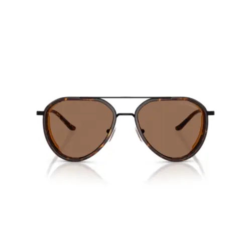 Óculos de Sol Emporio Armani 0EA2163 30017356 Metal Preto e Marrom Mesclado com lentes na cor Marrom