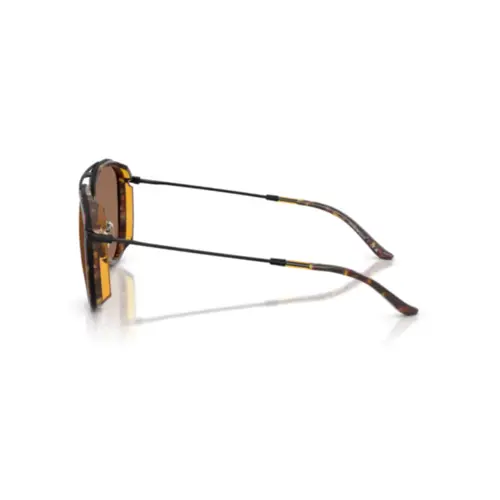 Óculos de Sol Emporio Armani 0EA2163 30017356 Metal Preto e Marrom Mesclado com lentes na cor Marrom