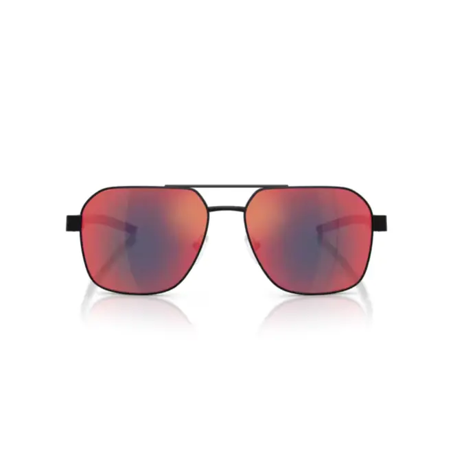 Óculos de Sol Scuderia Ferrari 0FZ5003 101/6P57 Metal Preto Fosco com lentes na cor Vermelho Degradê Espelhado 2
