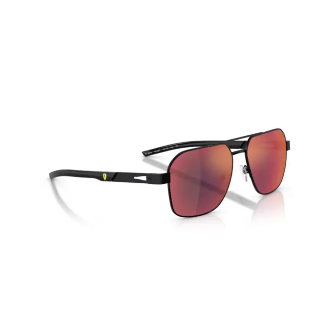 Óculos de Sol Scuderia Ferrari 0FZ5003 101/6P57 Metal Preto Fosco com lentes na cor Vermelho Degradê Espelhado 3