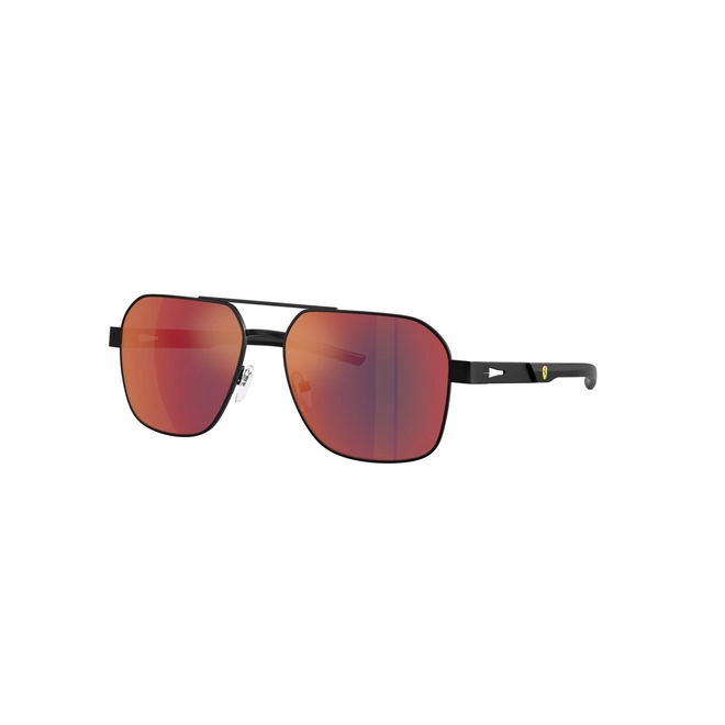 Óculos de Sol Scuderia Ferrari 0FZ5003 101/6P57 Metal Preto Fosco com lentes na cor Vermelho Degradê Espelhado 1