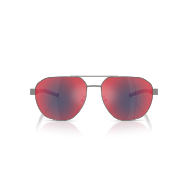 Óculos de Sol Scuderia Ferrari 0FZ5004D 104/6P59 Metal Chumbo com lentes na cor Vermelho Degradê Espelhado 2