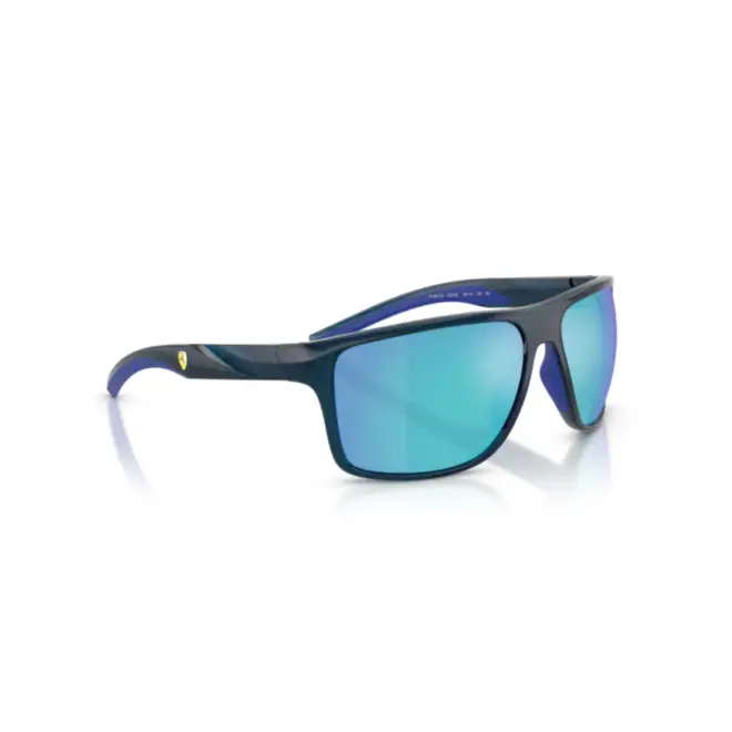 Óculos de Sol Scuderia Ferrrari 0FZ6015U 527/2563 Acetato Azul Marinho com lentes na cor Azul Degradê Espelhado 3