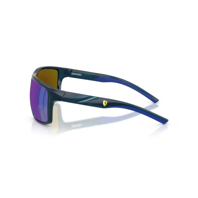 Óculos de Sol Scuderia Ferrrari 0FZ6015U 527/2563 Acetato Azul Marinho com lentes na cor Azul Degradê Espelhado 4