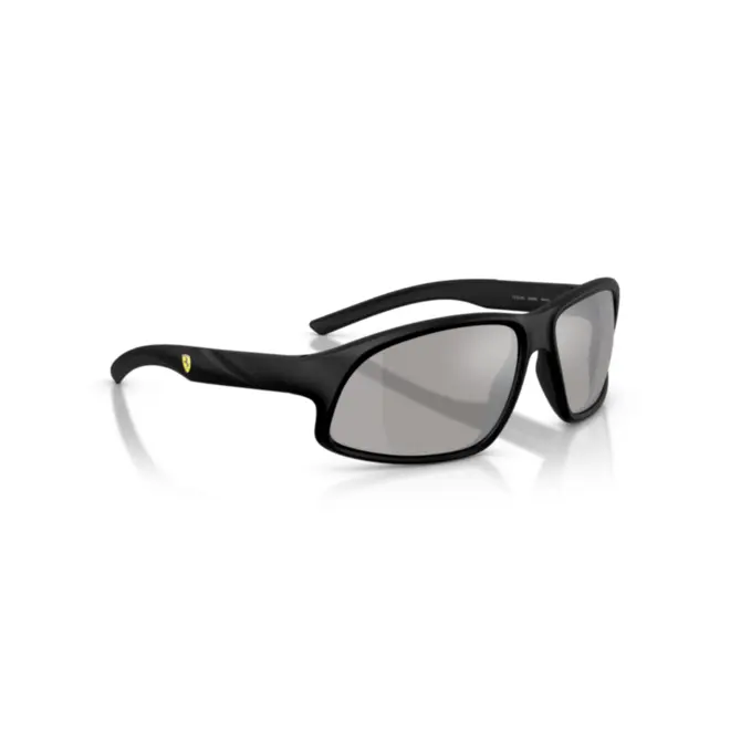 Óculos de Sol Scuderia Ferrari 0FZ6016U 504/6G64 Acetato Preto Fosco com lentes na cor Cinza Espelhado 3