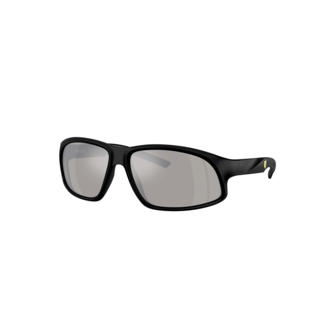 Óculos de Sol Scuderia Ferrari 0FZ6016U 504/6G64 Acetato Preto Fosco com lentes na cor Cinza Espelhado 1