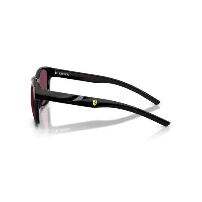 Óculos de Sol Scuderia Ferrari 0FZ6019D 501/1E56 Acetato Preto com lentes na cor Vermelho 4