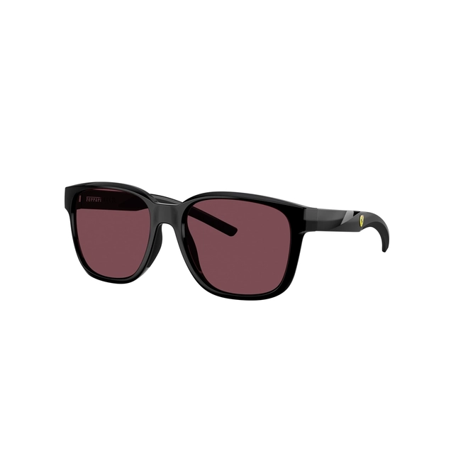 Óculos de Sol Scuderia Ferrari 0FZ6019D 501/1E56 Acetato Preto com lentes na cor Vermelho 1