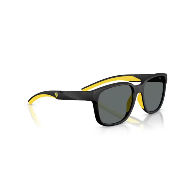 Óculos de Sol Scuderia Ferrari 0FZ6019D 504/8156 Acetato Preto com lentes na cor Cinza Polarizado 3