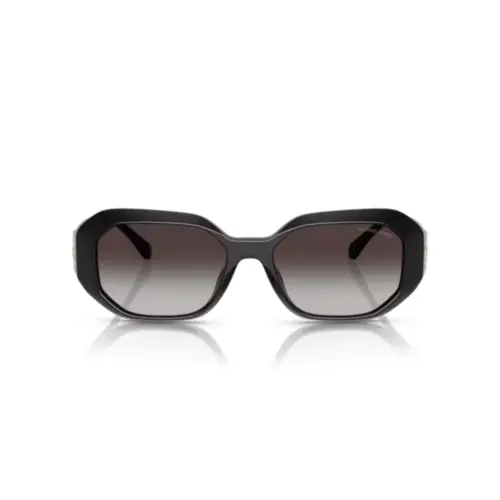 Óculos de Sol Michael Kors 0MK2240U 30058G54 Acetato Preto com lentes na cor Cinza Degradê