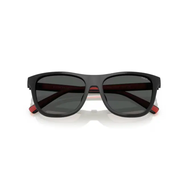 Óculos de Grau Polo Ralph Lauren com Clip-On 0PH4228U 50018755 Acetato Preto com Vermelho com lentes na cor Cinza 3