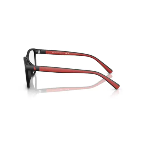 Óculos de Grau Polo Ralph Lauren com Clip-On 0PH4228U 50018755 Acetato Preto com Vermelho com lentes na cor Cinza