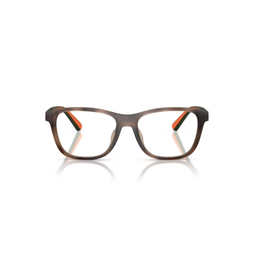 Óculos de Grau Polo Ralph Lauren 0PH4228U 60707155 Acetato Marrom Mesclado com Clip-On na cor Verde