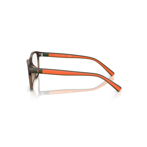 Óculos de Grau Polo Ralph Lauren 0PH4228U 60707155 Acetato Marrom Mesclado com Clip-On na cor Verde