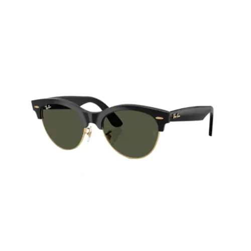 Óculos de Sol Ray-Ban Clubmaster 0RB2341 901/3154 Propionato Preto com lentes na cor Verde