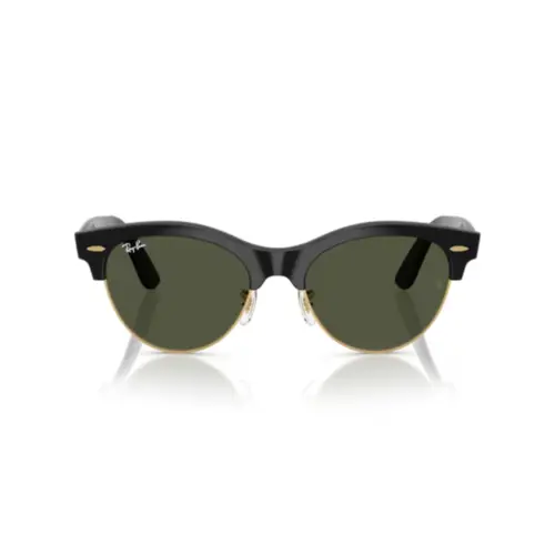 Óculos de Sol Ray-Ban Clubmaster 0RB2341 901/3154 Propionato Preto com lentes na cor Verde