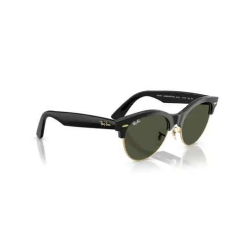 Óculos de Sol Ray-Ban Clubmaster 0RB2341 901/3154 Propionato Preto com lentes na cor Verde