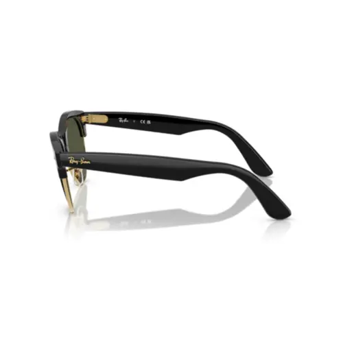 Óculos de Sol Ray-Ban Clubmaster 0RB2341 901/3154 Propionato Preto com lentes na cor Verde
