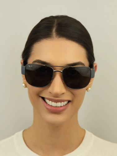 Óculos de Sol Ray-Ban 0RB3756 004/B159b Metal Chumbo com lentes na cor Cinza