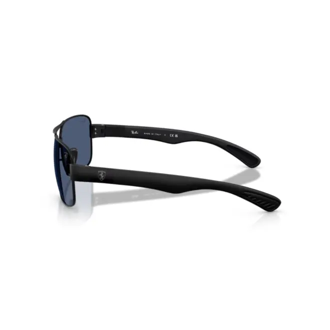 Óculos de Sol Ray-Ban Scuderia Ferrari 0RB3763M F1198064 Metal Preto com lentes na cor Azul 4