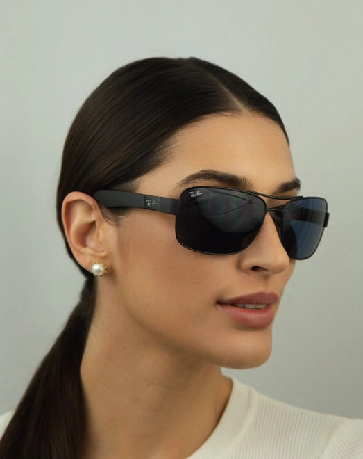 Óculos de Sol Ray-Ban Scuderia Ferrari 0RB3763M F1198064 Metal Preto com lentes na cor Azul 5