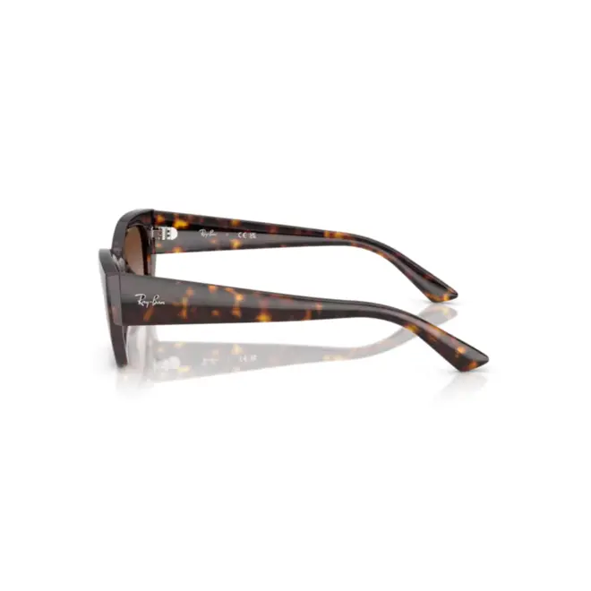 Óculos de Sol Ray-Ban Zena 0RB4430 13591352 Acetato Marrom Mesclado com lentes na cor Marrom Degradê 4