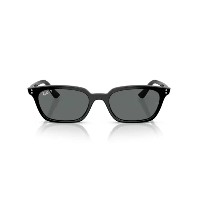 Óculos de Sol Ray-Ban Zaya 0RB4456 66778153 Acetato Preto com lentes na cor Cinza Polarizado 2