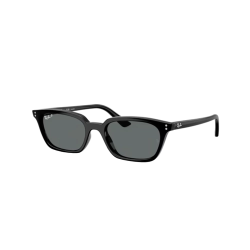 Óculos de Sol Ray-Ban Zaya 0RB4456 66778153 Acetato Preto com lentes na cor Cinza Polarizado