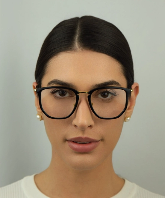 Óculos de Grau Ray-Ban 0RX4451V 2000 53 Nylon Preto e Dourado 3