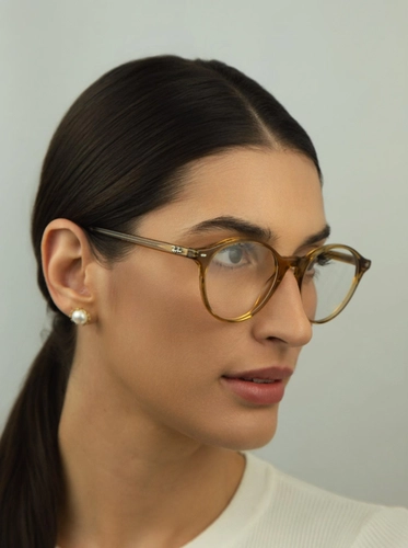 Óculos de Grau Ray-Ban Bernard 0RX5430 8439 51 Acetato Laranja Transparente