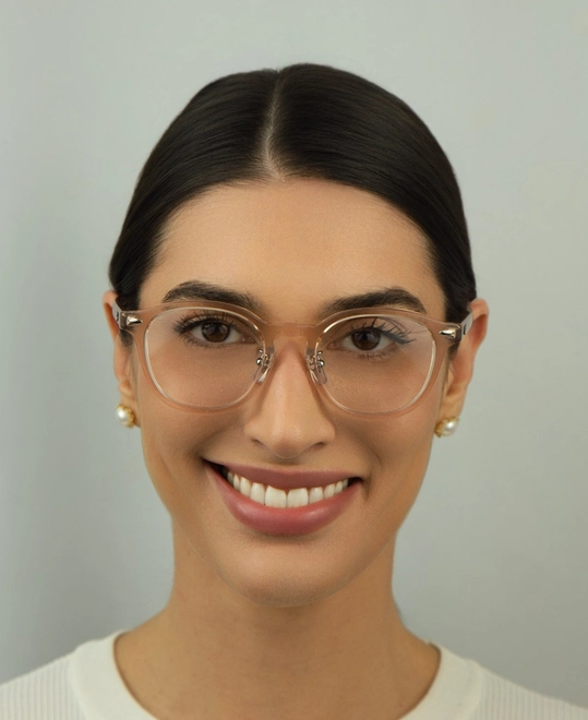 Óculos de Grau Ray-Ban 0RX5443D 8267 49 Acetato Nude Transparente 3