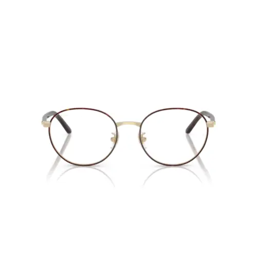 Óculos de Grau Ray-Ban 0RX6538D 3193 53 Metal Marrom Mesclado e Dourado