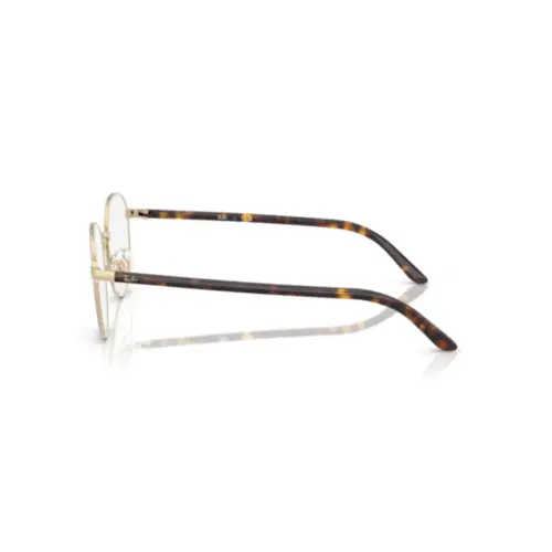Óculos de Grau Ray-Ban 0RX6538D 3193 53 Metal Marrom Mesclado e Dourado