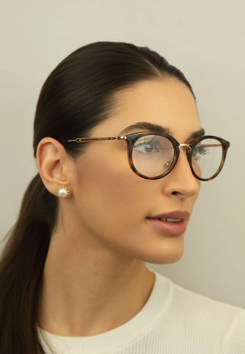 Óculos de Grau Ray-Ban 0RX7255 5687 53 Nylon Marrom Mesclado