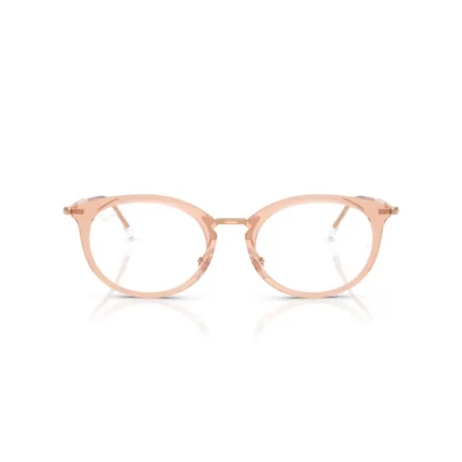 Óculos de Grau Ray-Ban 0RX7255 8124 53 Nylon Nude Transparente 2