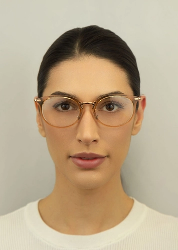 Óculos de Grau Ray-Ban 0RX7255 8124 53 Nylon Nude Transparente