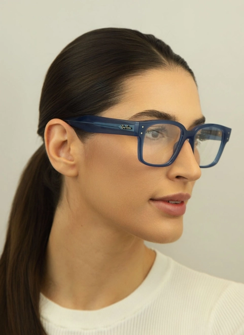 Óculos de Grau Ray-Ban Laurene 0RX7256 8429 53 Acetato Azul Transparente 5