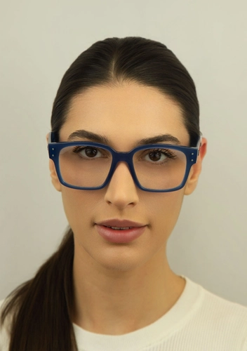 Óculos de Grau Ray-Ban Laurene 0RX7256 8429 53 Acetato Azul Transparente