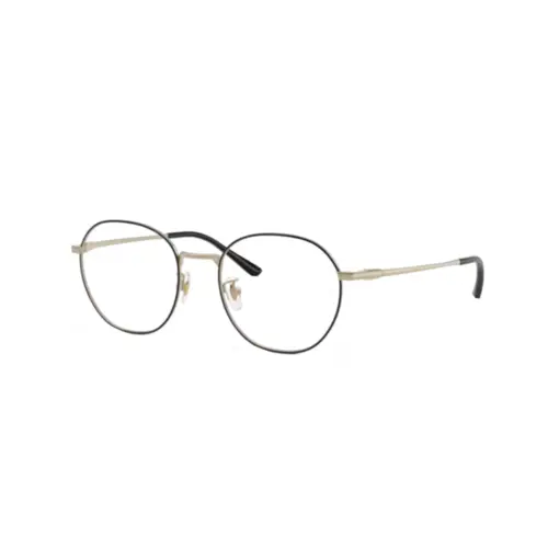Óculos de Grau Ray-Ban 0RX8778D 1250 52 Titânio Preto e Dourado